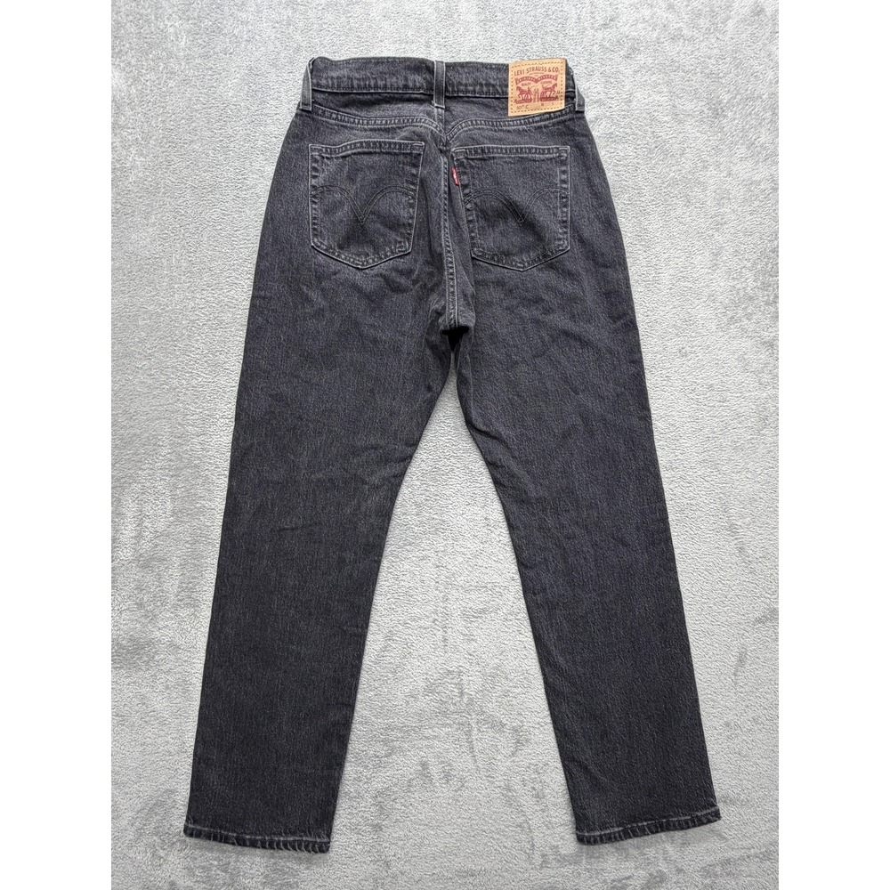 Levi's 501 Jeans Womens Measured 28x29 Black Curvy Straight High Rise Charcoal - Picture 7 of 10